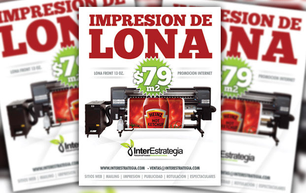 Anuncio de Impresion de lona para InterEstrategia.com