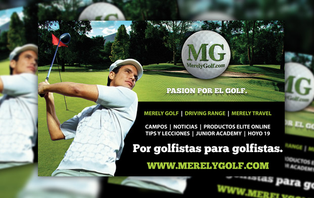 Diseño de Anuncio para Merely Golf en Cancun.