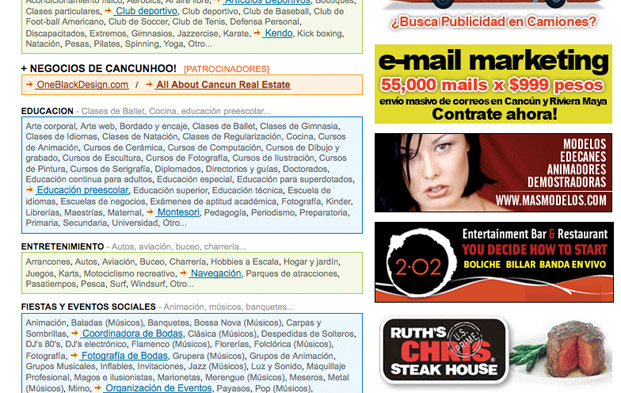 Directorio de Paginas de Internet en Cancun