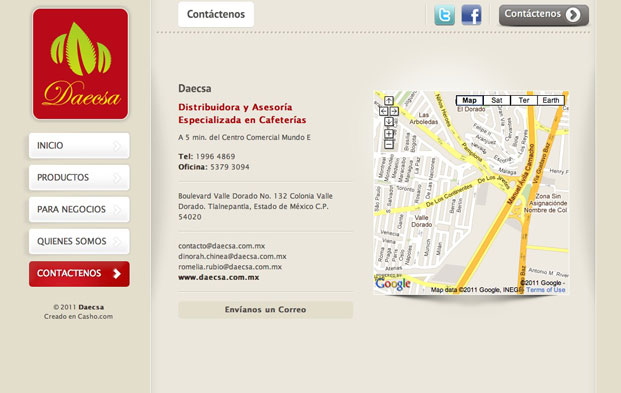 Integracion de informacion en una sola pantalla web.