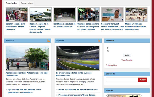 Integracion de informacion en una sola pantalla web.