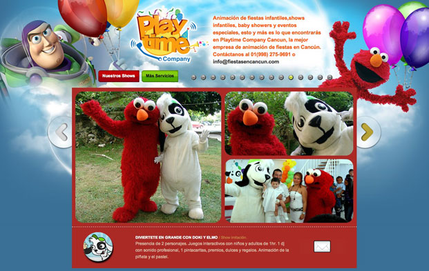 Diseño de imagen para la nueva pagina de Play Time Company