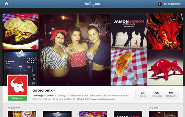 Manejo de Redes Sociales como Instagram para RESTAURANTES EN CANCUN