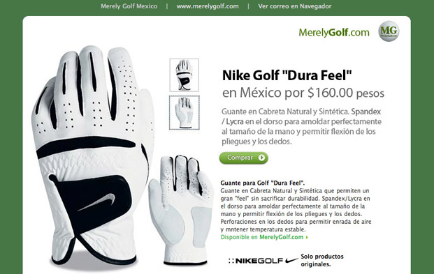 Merely Golf Cancun - Diseño de e-flyers o volantes electronicos en Cancun