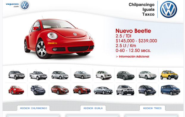 Diseño y concepto de website para Volskwagen Guerrero