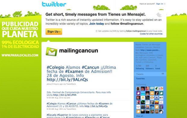 Manejo de publicidad en Twitter