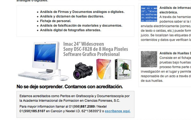 Diseño grafico de pagina de Internet Cancun