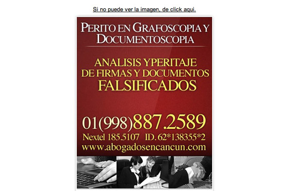 Diseño de eflyer o volante electronico para mailing masivo en Cancun