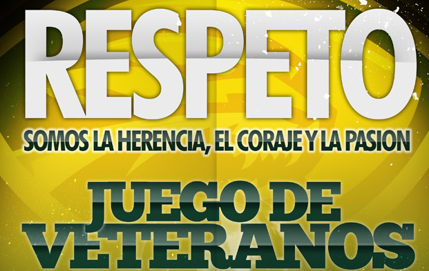Diseño grafico de poster para juego de veteranos de Razzu's 2013