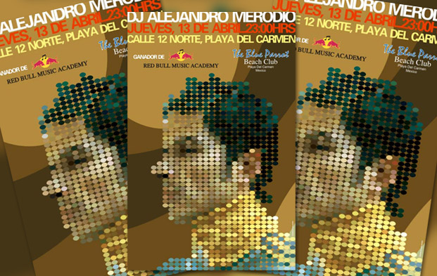 Diseño de imagen para fietas de Red Bull Music Academy