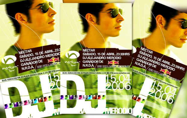Diseño de imagen para fietas de Red Bull Music Academy