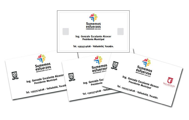 Tarjetas de presentacion para la nueva imagen de Valladolid, Yucatan