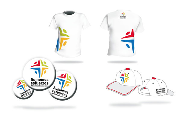 Diseño de uniformes y promocionales de Sumemos Esfuerzos.