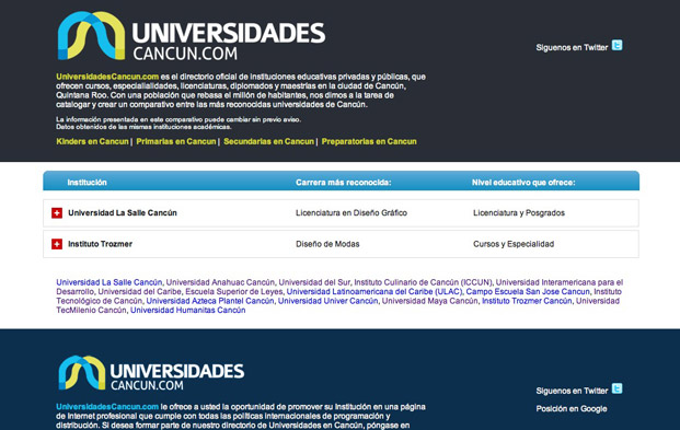 Diseño de logotipo para Universidades Cancun
