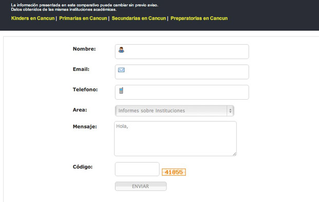 Formularios con validacion de datos para paginas de Internet