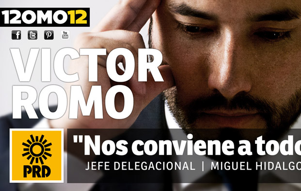 Diseño grafico de imagen para Victor Hugo Romo, candidato a la Miguel Hidalgo.